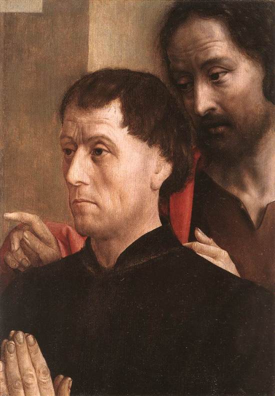 Hugo van der Goes, Donor with St John the Baptist, 1478-1480, oil on panel, 23.2x22.5cm