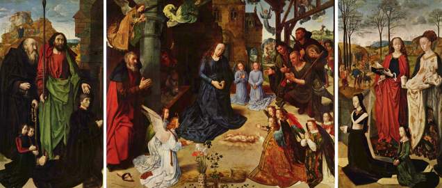 Hugo van der Goes, Portinari Triptych, 1476-1478, oil on panel, 253x304cm